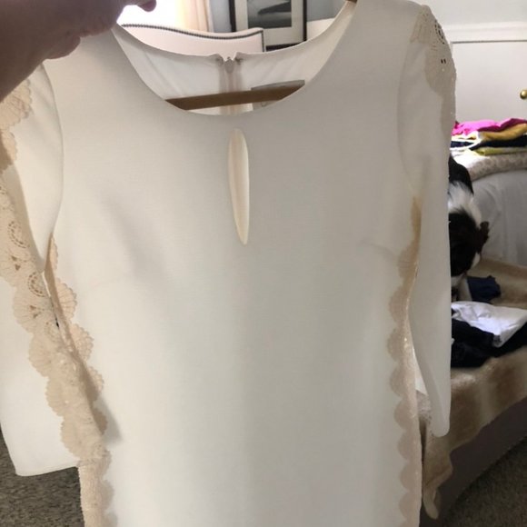 Winter White Shift Dress - Picture 3 of 7